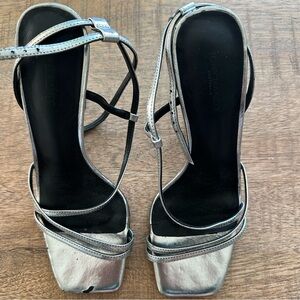 Tony Bianco silver heels
